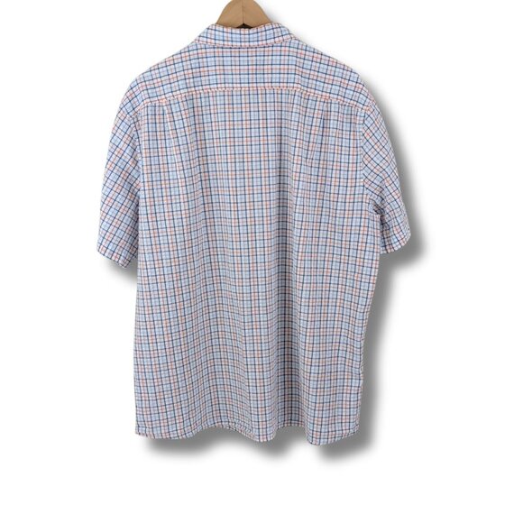 L.L. Bean 2XL Slightly Fitted Short Sleeve Plaid Shirt 100% Cotton Casual - Picture 3 of 6